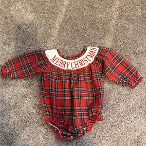 Christmas Smocked Bubble Romper